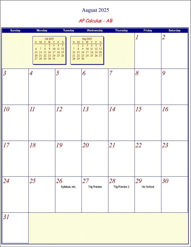 calendar