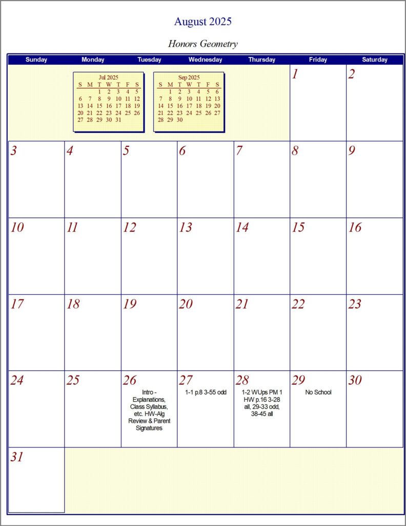 calendar