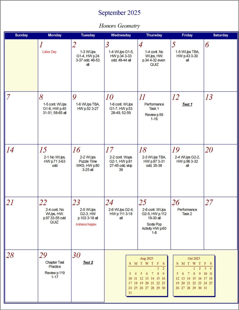 calendar